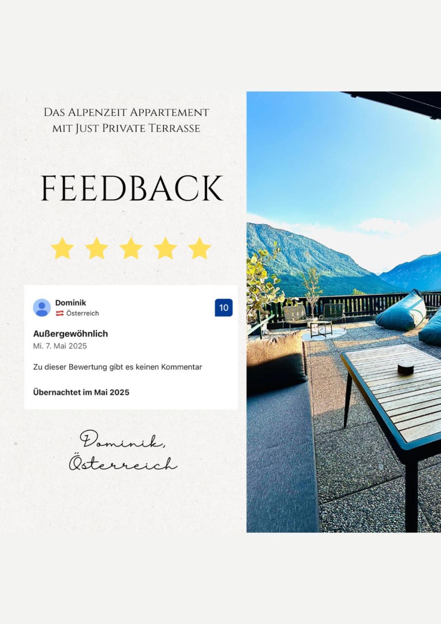 Das Alpenzeit Appartement Mit Just Private Terrasse (Adults Only) Bad Aussee Exteriér fotografie